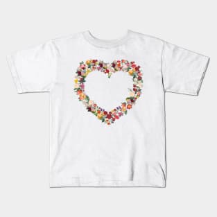 Love your life - heart of flowers Kids T-Shirt